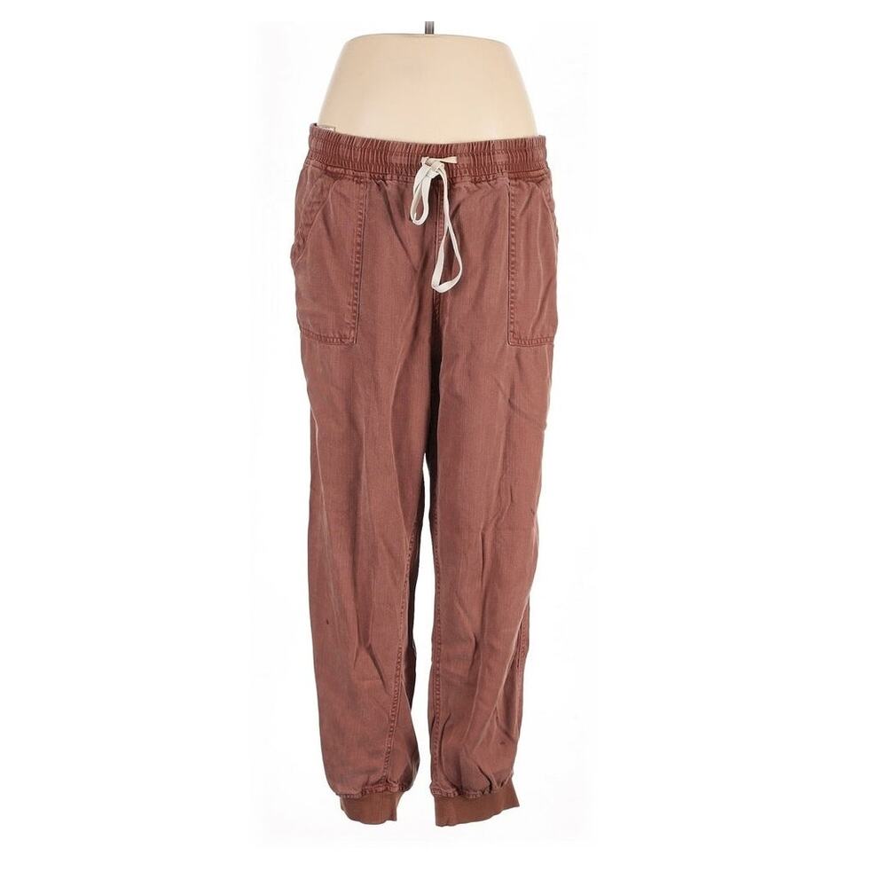 Dear John Rose Brown Utility Jogger Pants Elastic Waist Casual XL
